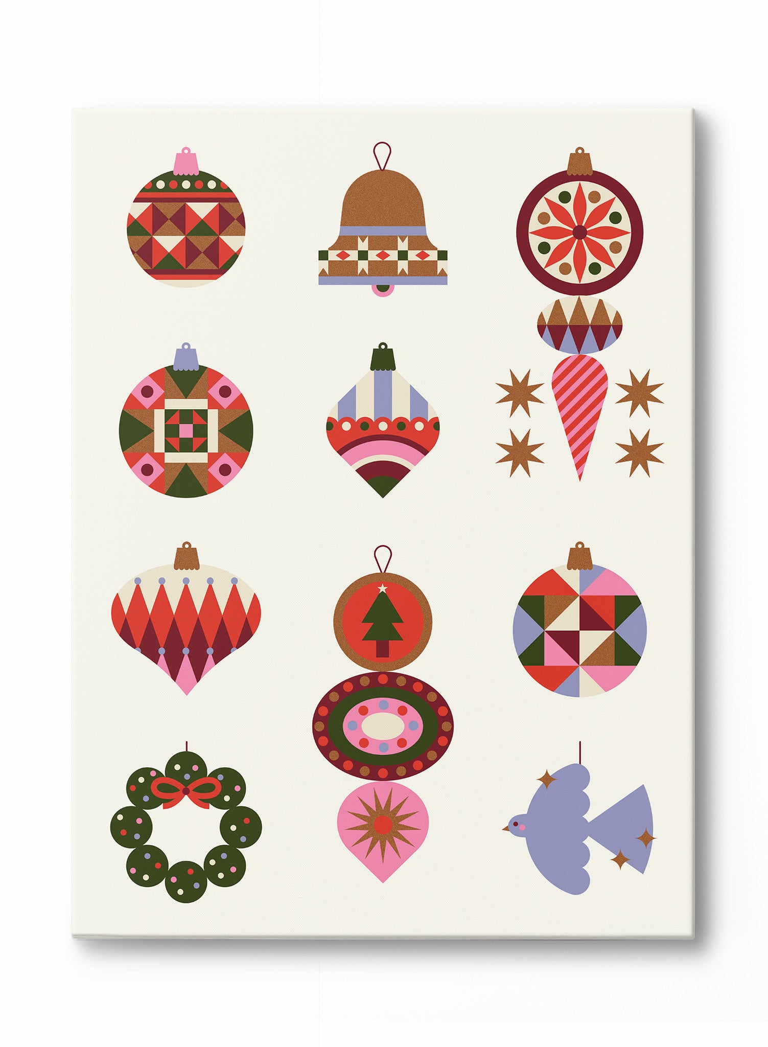 Bells Will Be Ringing White Canvas Wall Art - Perfect for Christmas Decor, Home, Office & Holiday Gifts