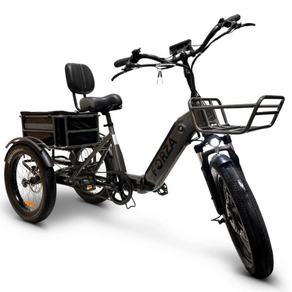 Go Bike FORZA Compact Foldable Electric Tricycle for Adults - 250W Motor, 20MPH, 30-50 Mile Range - Perfect for Commuting, Campus & Urban Transportation