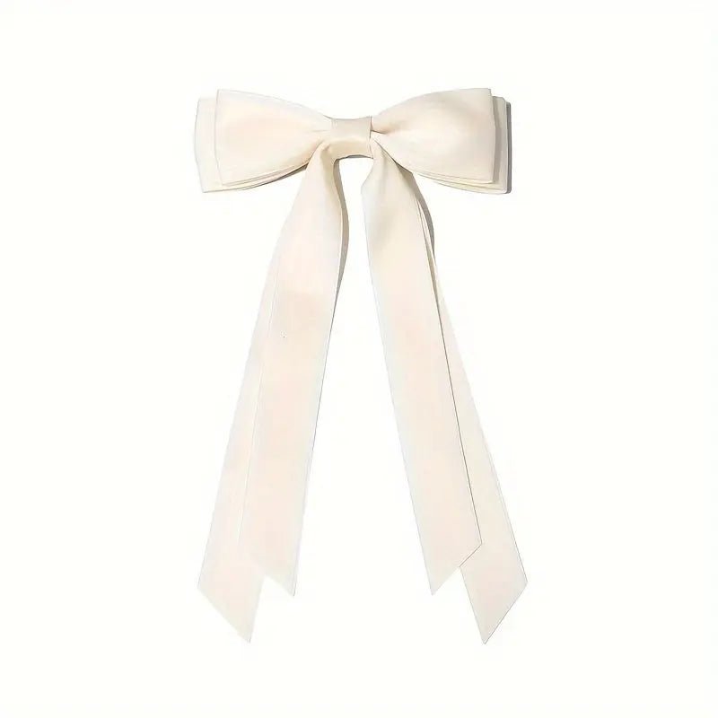 Silky Satin Hair Barrettes with Bows - Elegant Hair Accessories for Women & Girls - Perfect for Weddings, Parties & Everyday Styling