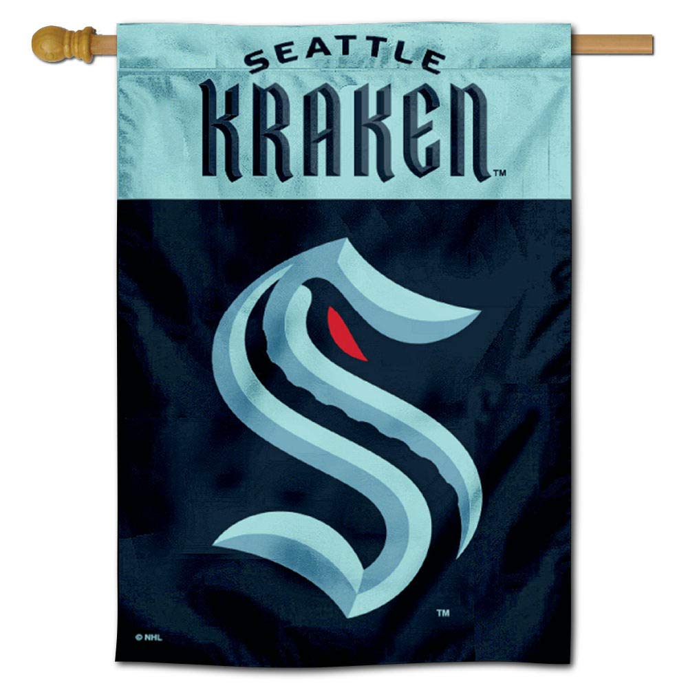 WinCraft Kraken Double Sided House Flag - Vibrant Team Spirit Banner for Outdoor & Game Day Decor - Perfect for NFL, College Football, and Sports Fan Showcase