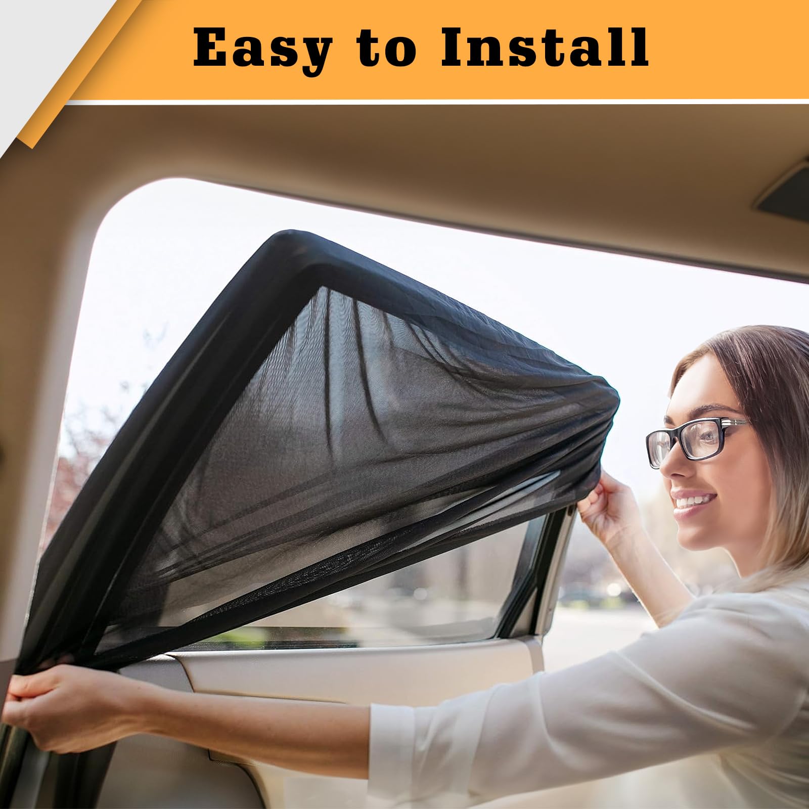 2 Pack Universal Car Window Shades - Mesh Sun Shades for Side Windows, Baby & Child Protection, Fits Most Cars & SUVs | Perfect for Road Trips, Daily Commutes & Summer Travel