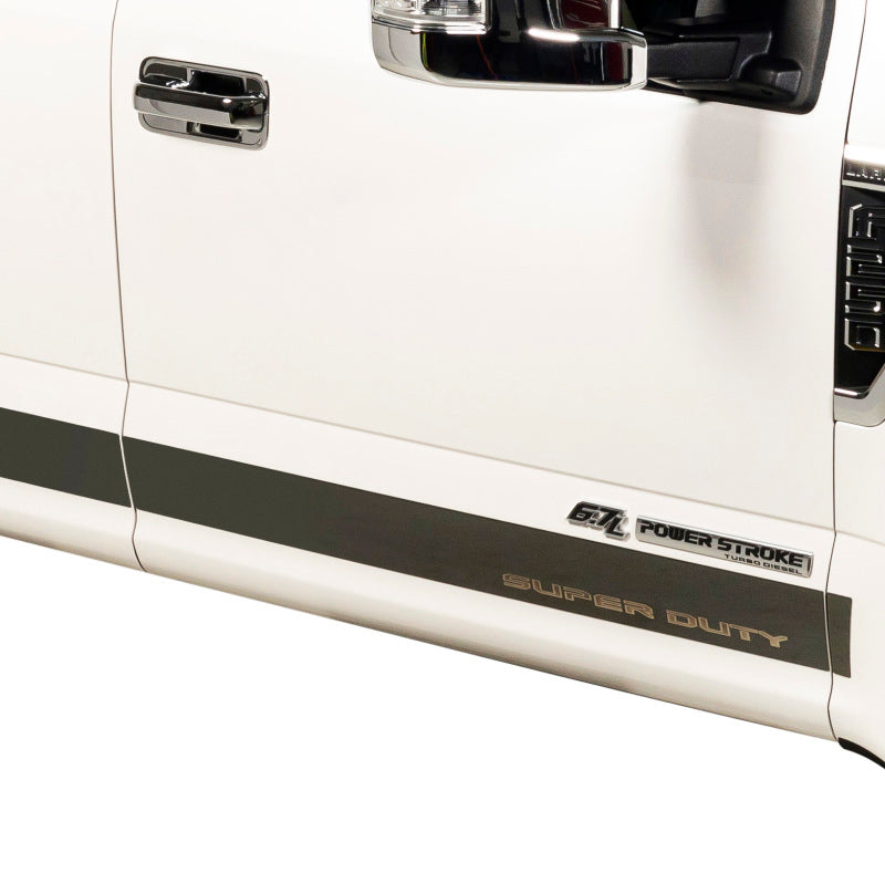 10pcs 4.25in Black Platinum Rocker Panels for 2017-2022 Ford F-350 Super Duty | Durable Side Steps & Running Boards | Perfect for Off-Roading & Truck Protection