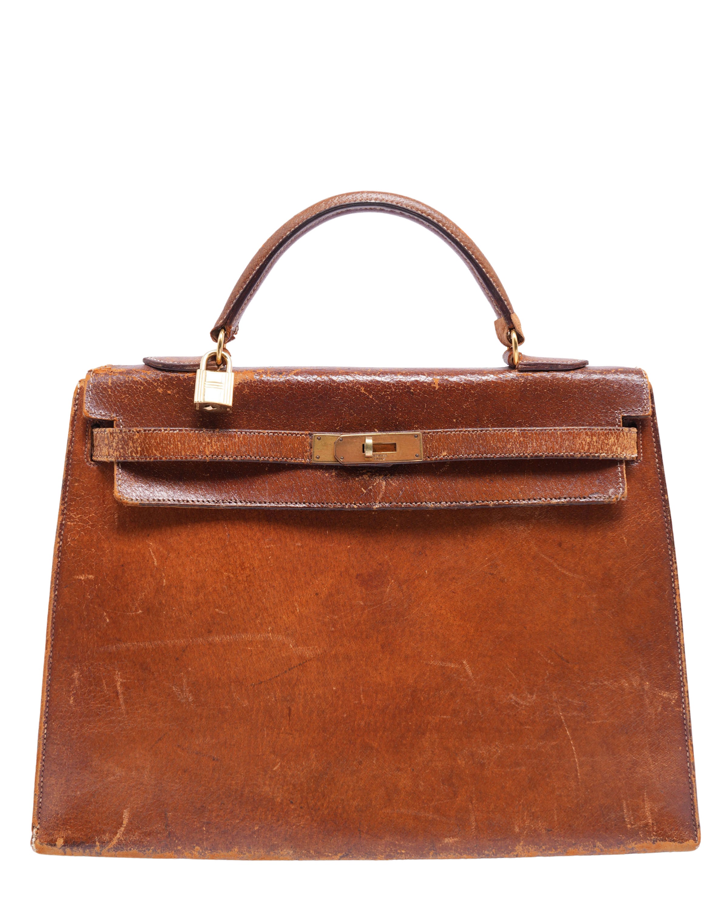 Vintage 1959 Pécari Leather Kelly Bag 35 - Authentic Hermès Style Crossbody Handbag for Women | Perfect for Date Night, Office & Luxury Fashion Collectors