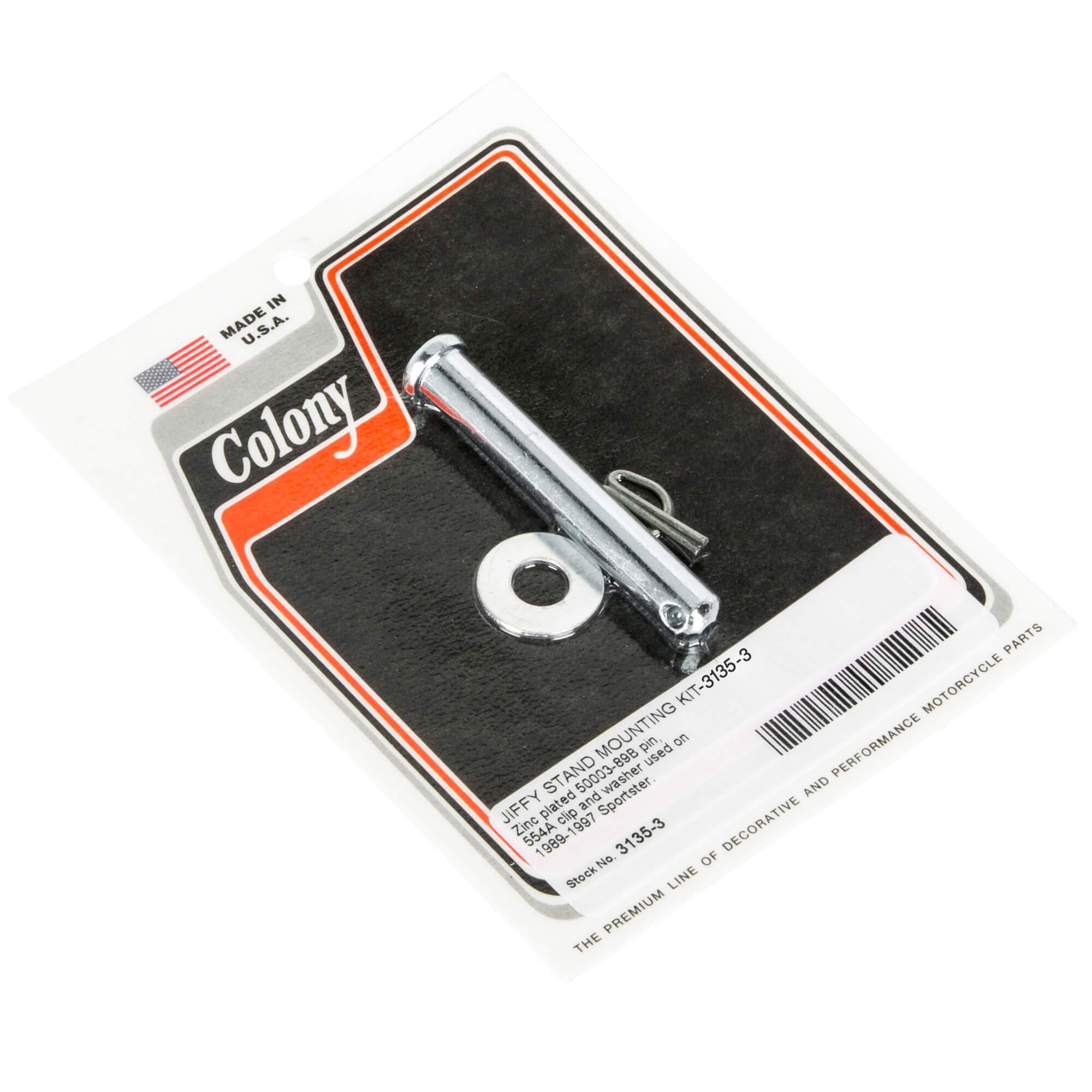 1989-1997 Harley Davidson Sportster XL Jiffy Stand Mounting Kit #3135 - Zinc Plated for Enhanced Durability - Perfect for Motorcycle Maintenance & Custom Upgrades