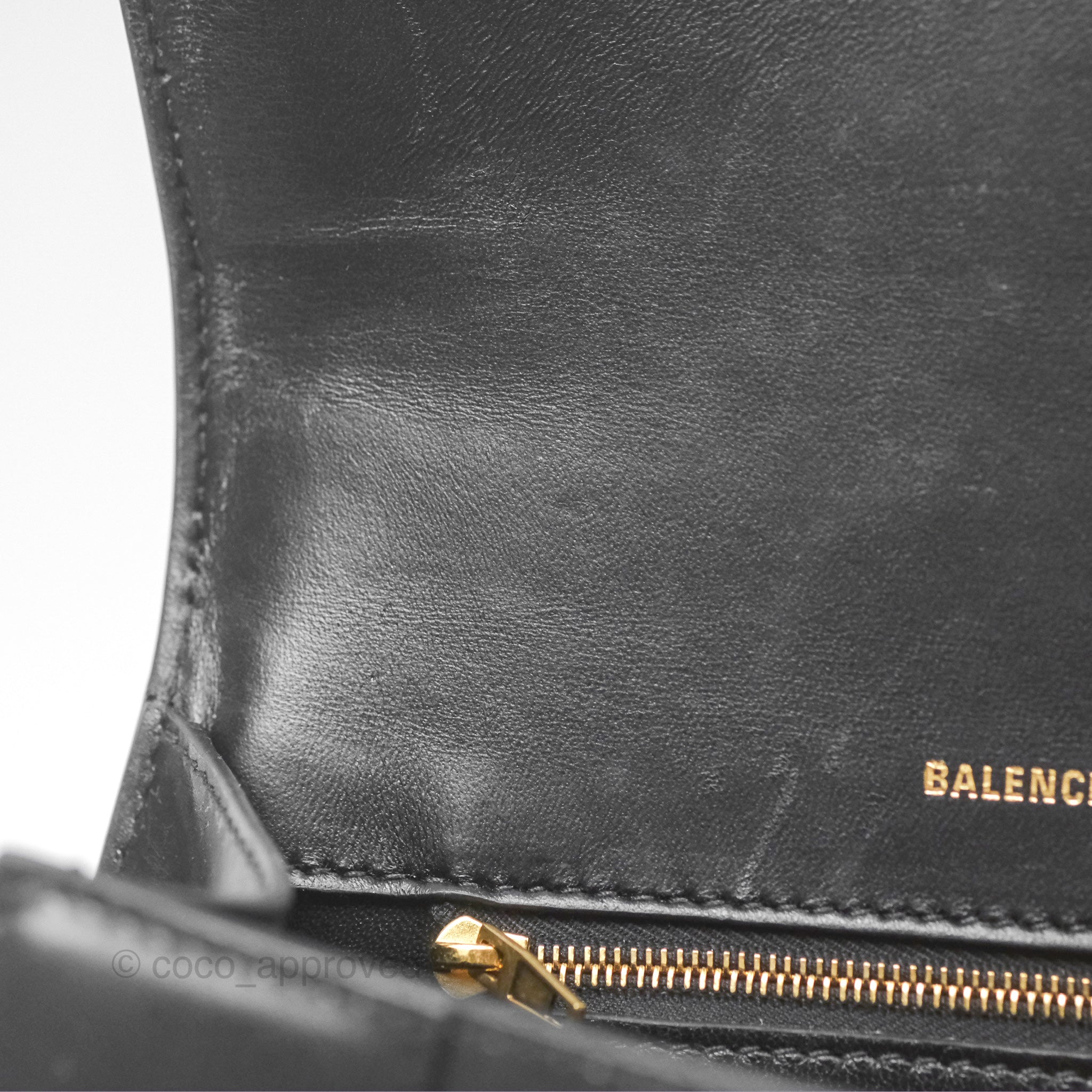 Balenciaga Small Hourglass Top Handle Bag in Black Box Calfskin Leather - Luxury Handbag for Women, Perfect for Work, Evening Events & Travel Accessories