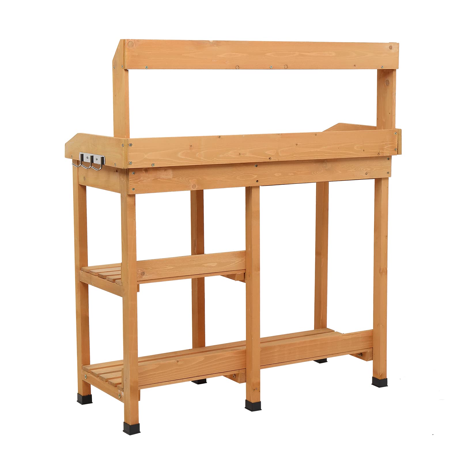**Heavy Duty Wooden Potting Bench with Removable Sink & Storage - Outdoor Garden Workstation for Planting, DIY Projects & Backyard Organization - Perfect for Patio, Greenhouse & Gardening Enthusiasts**