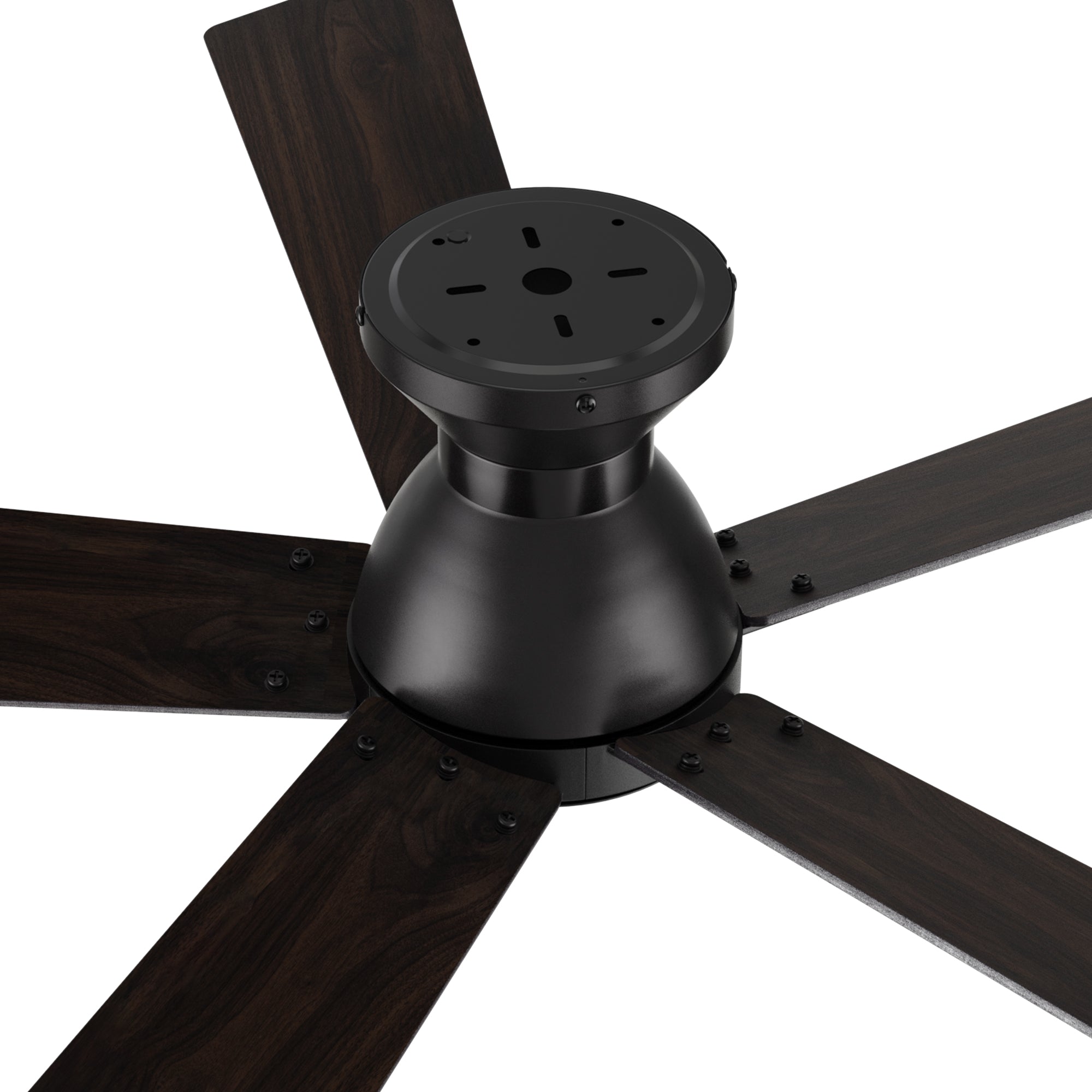 52 Inch Low Profile Ceiling Fan with Remote Control - Flush Mount Indoor Cooling Fan - Perfect for Bedroom, Living Room & Home Office (No LED Light) - Vetric Brand
