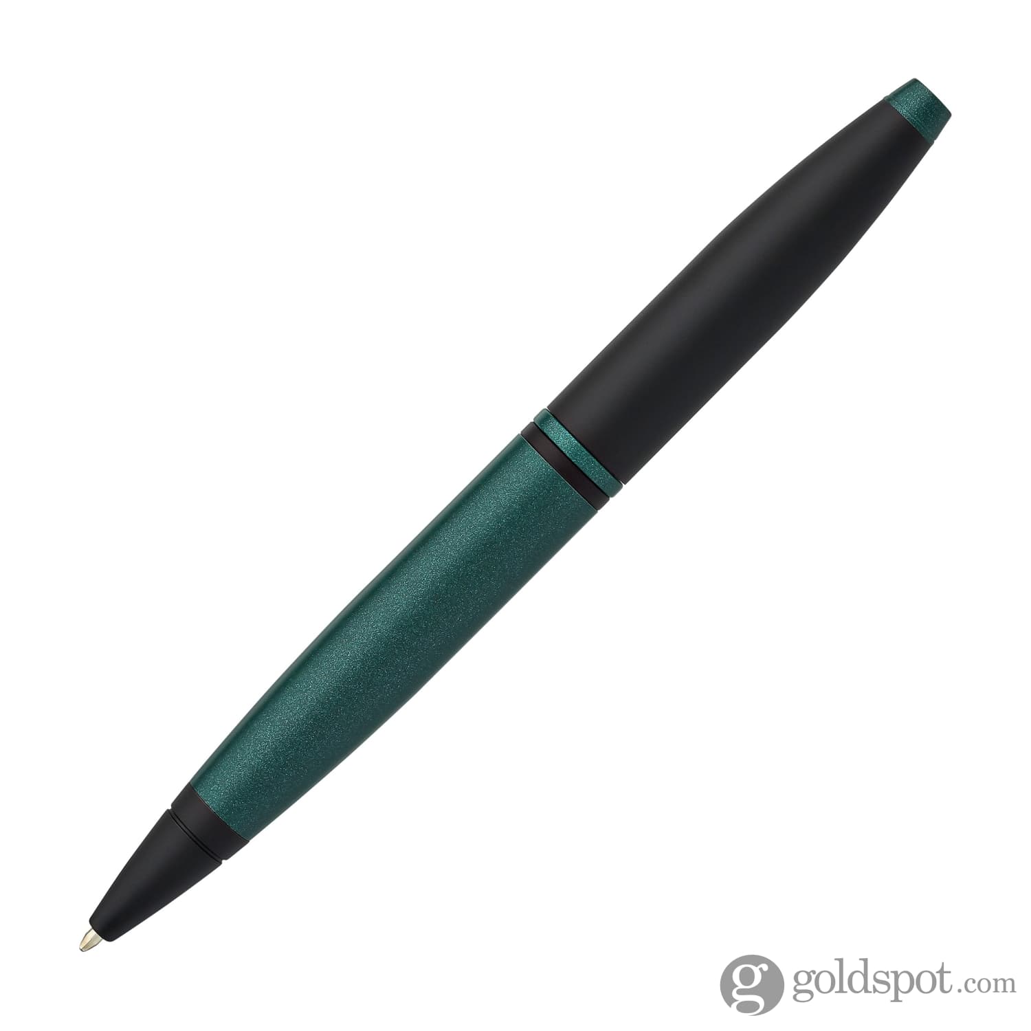 Premium Cross Calais Matte Green Lacquer Ballpoint Pen with Black Trim - Elegant Writing Instrument for Office, Business Gifts & Everyday Use