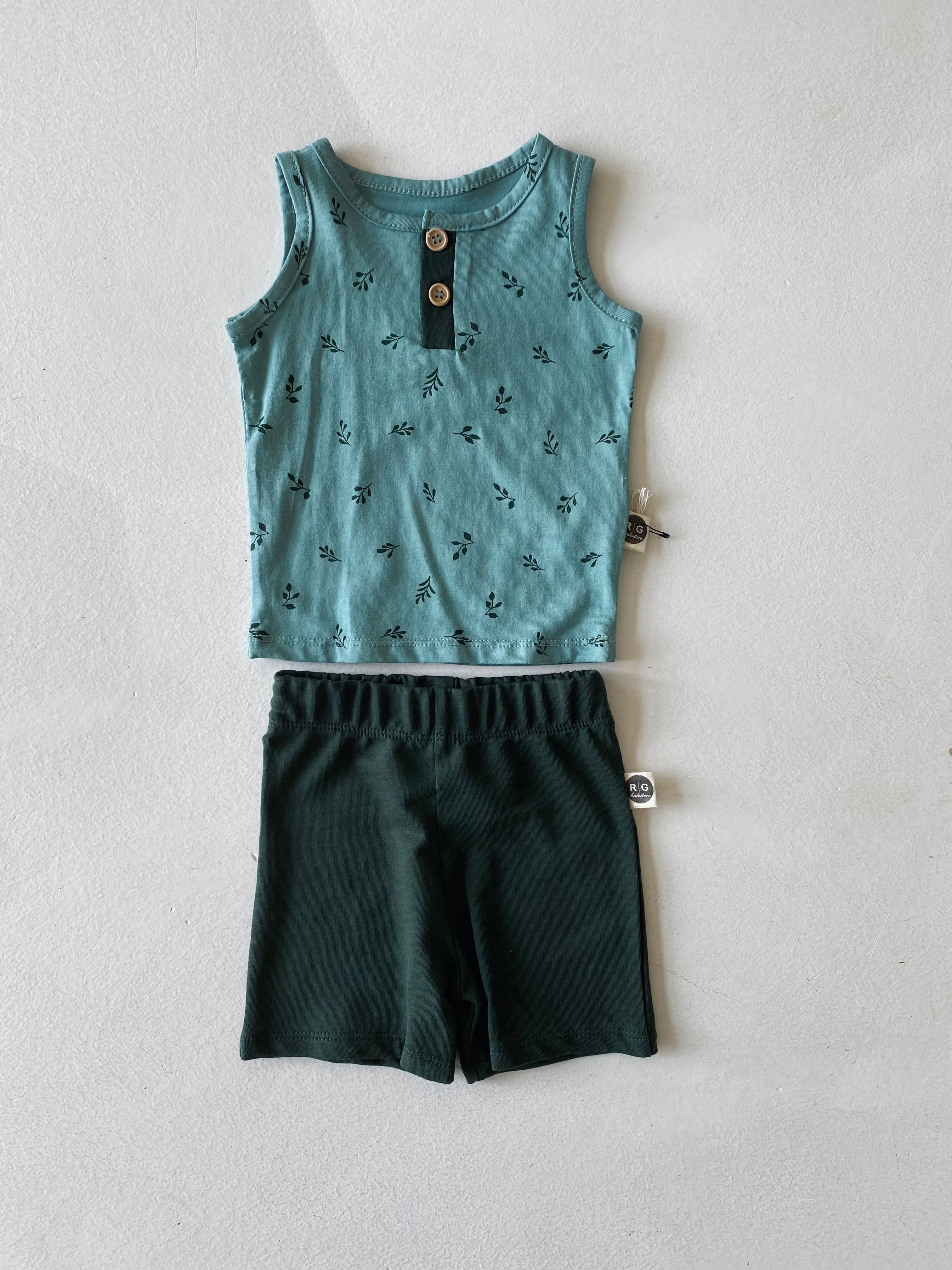 Baby Girl's Printed Shorts and T-Shirt Set - Organic Cotton Outfit for Toddlers | Playtime, Daycare & Summer Outfits