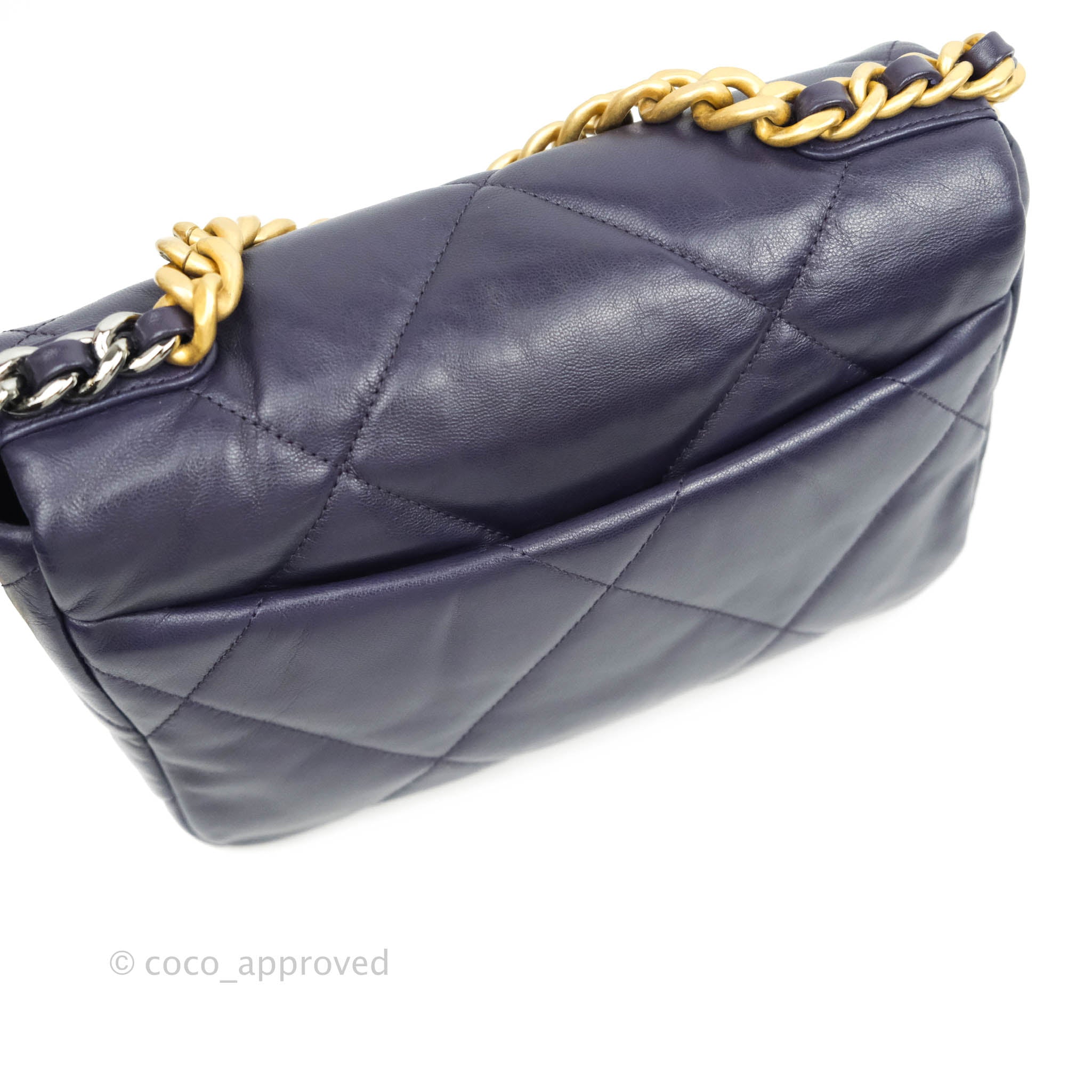 Chanel 19 Small Handbag in Dark Purple with Mixed Hardware - Luxury Crossbody Bag for Women, Perfect for Evening Events & Date Nights