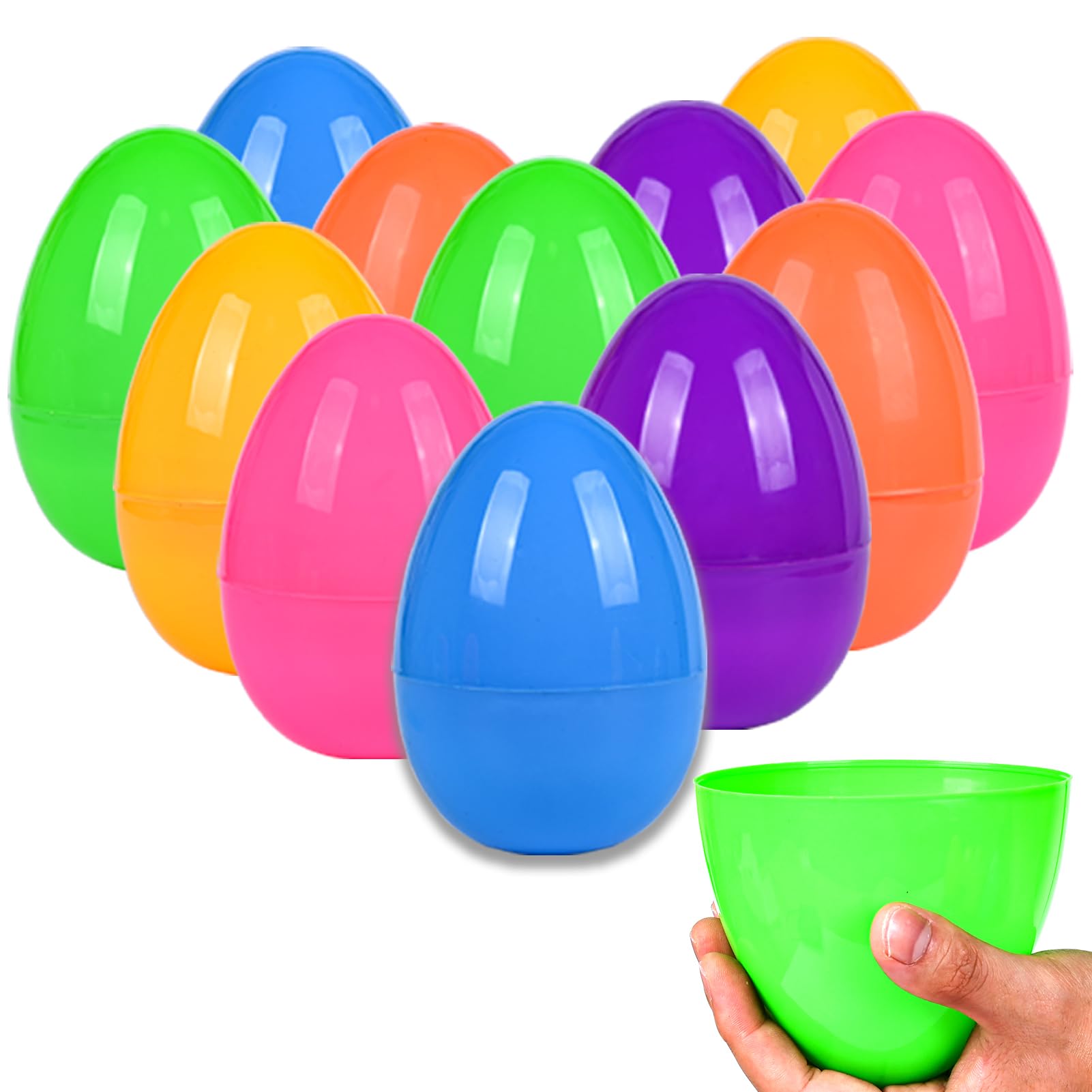 12PCS Large Plastic Easter Eggs - 6