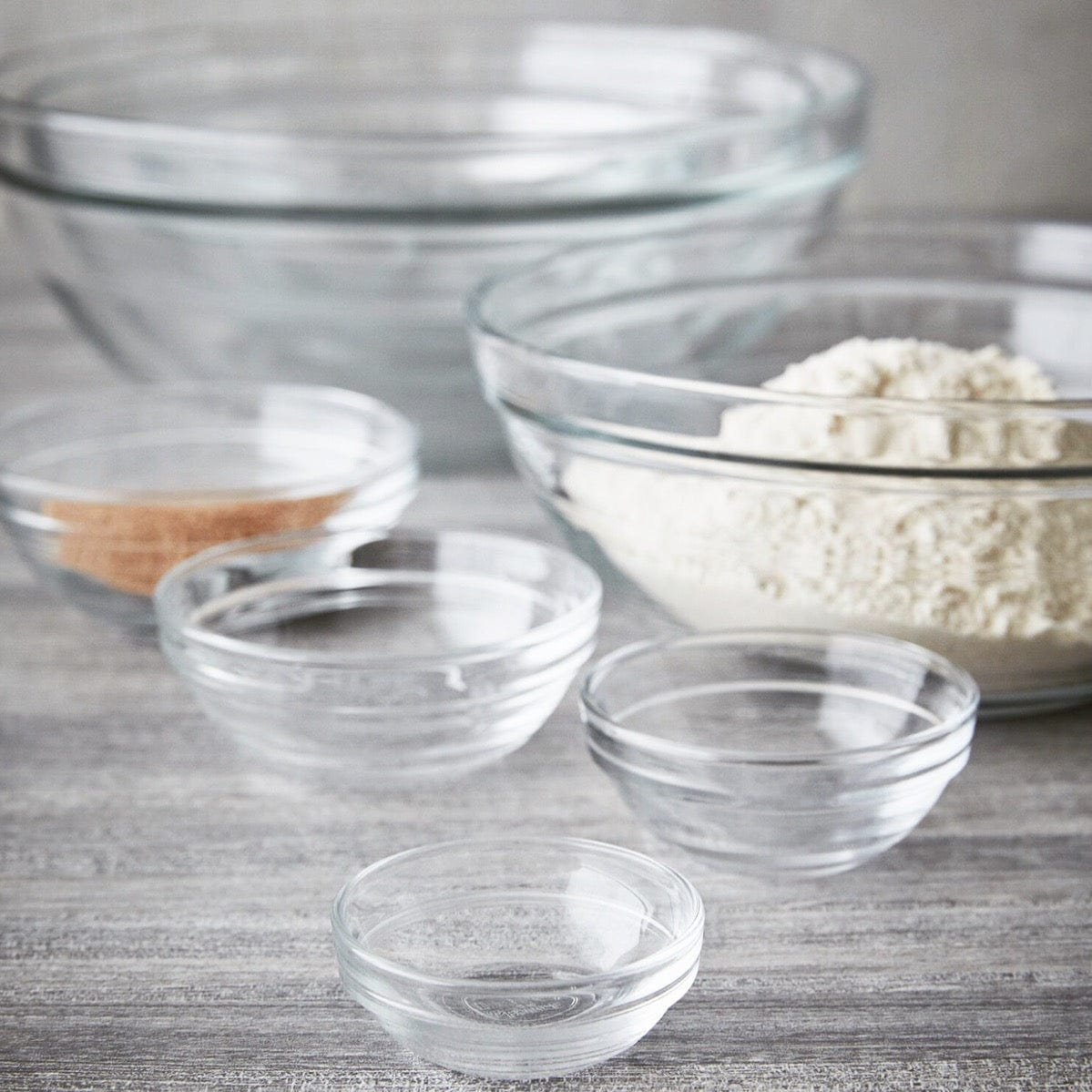Duralex Le Gigogne Stackable & Durable Tempered Glass Bowls Set - French Made Kitchenware for Food Storage, Serving & Meal Prep - Available in Multiple Sizes - Perfect for Dining, Entertaining & Everyday Use