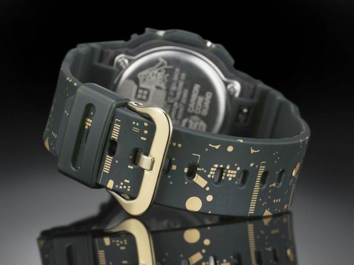 G-Shock DW5600CC-1 Digital Watch with Circuit Board Camo Design - Durable Shock-Resistant Sports Watch for Men, Outdoor Activities & Military Use