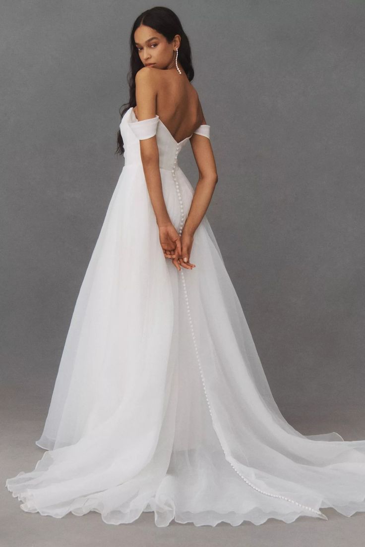 Jenny Yoo Bronte Wedding Gown - Elegant A-Line Bridal Dress for Church Ceremony & Romantic Beach Weddings