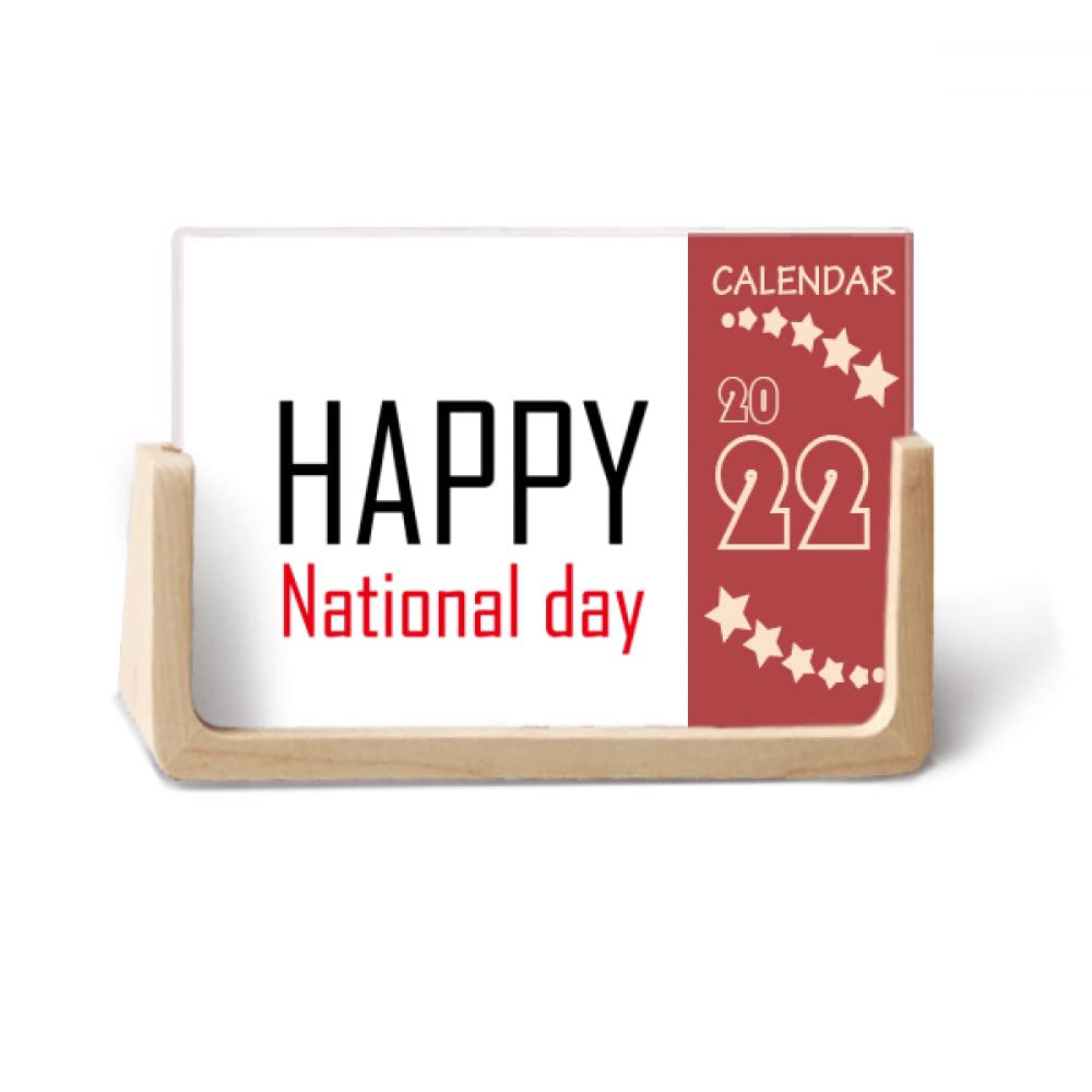 DIYlab 2022 National Day Holiday 12-Month Desk Calendar Planner - Perfect for Office, School & Home Organization (American Flag Theme)