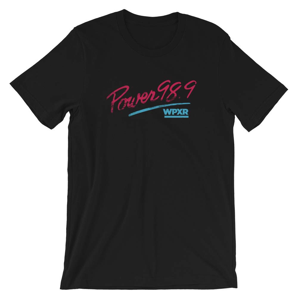 Power 98.9 WPXR Radio Retro Unisex Short-Sleeve T-Shirt - Vintage Quad Cities Music Tee in Black | Perfect for Concerts, Radio Events & 90s Throwback Outfits