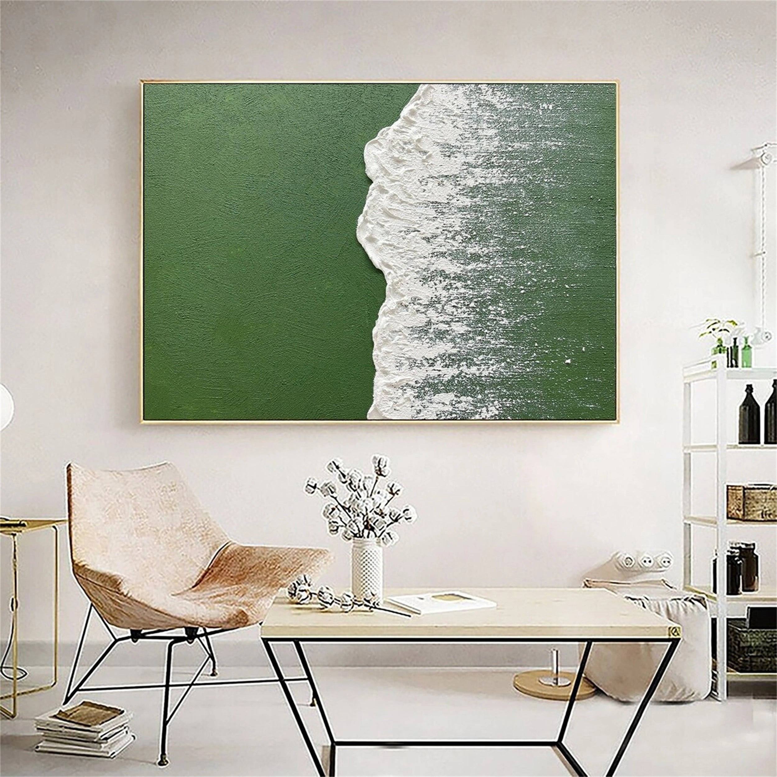 Ocean And Sky Painting #OS 093 - Stunning Seascape Wall Art for Home & Office Decor | Perfect for Living Room, Bedroom, or Coastal Themed Spaces