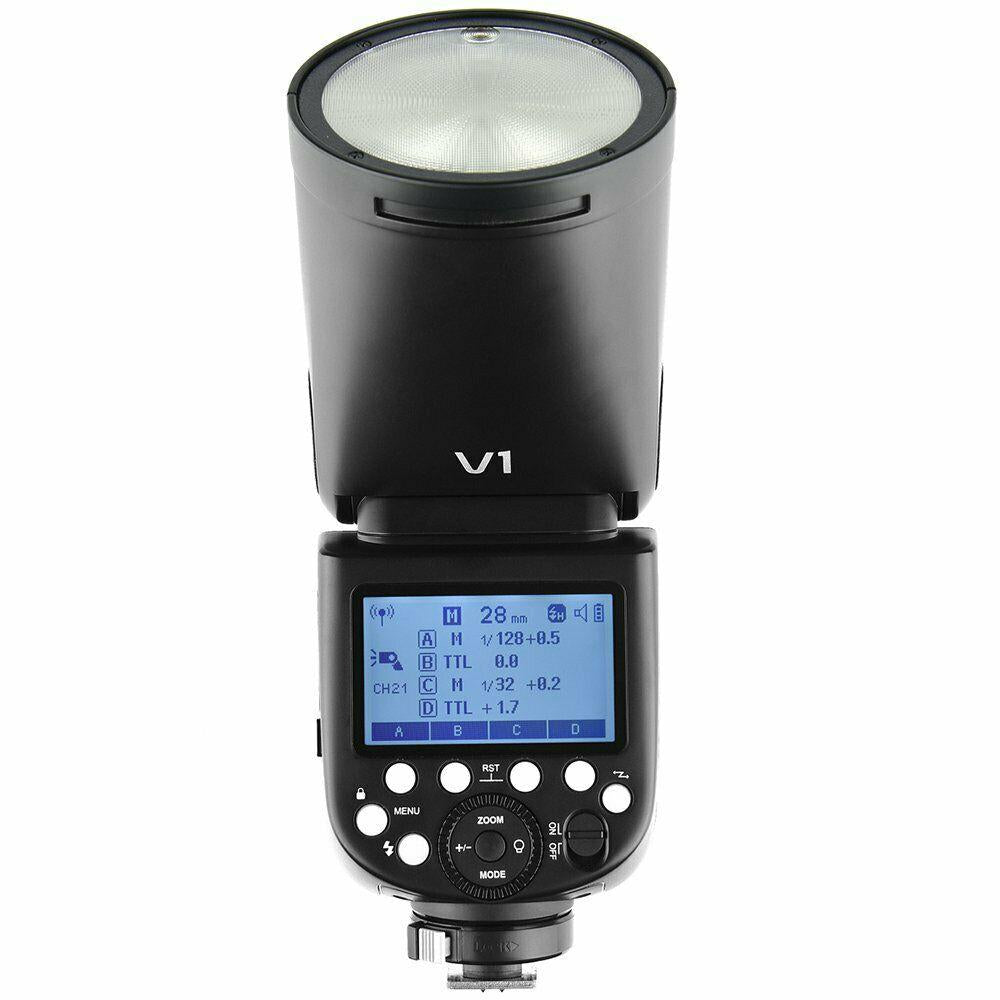 Godox V1-C Round Head Flash for Canon | Li-ion Battery | E-TTL & HSS | Master Speedlight for Professional Photography (Portrait, Wedding, Studio Use)