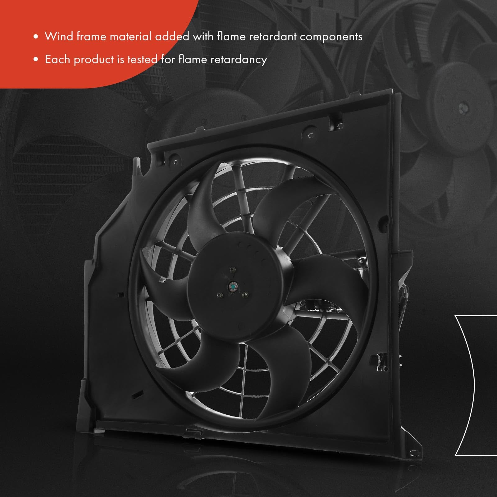 Premium Engine Radiator Cooling Fan Assembly for BMW 3 Series (2000-2005) - Compatible with 320i, 323Ci, 323i, 325Ci, 325i, 325xi, 328i, 330Ci, 330i, 330xi - Perfect for Engine Cooling & Overheating Prevention