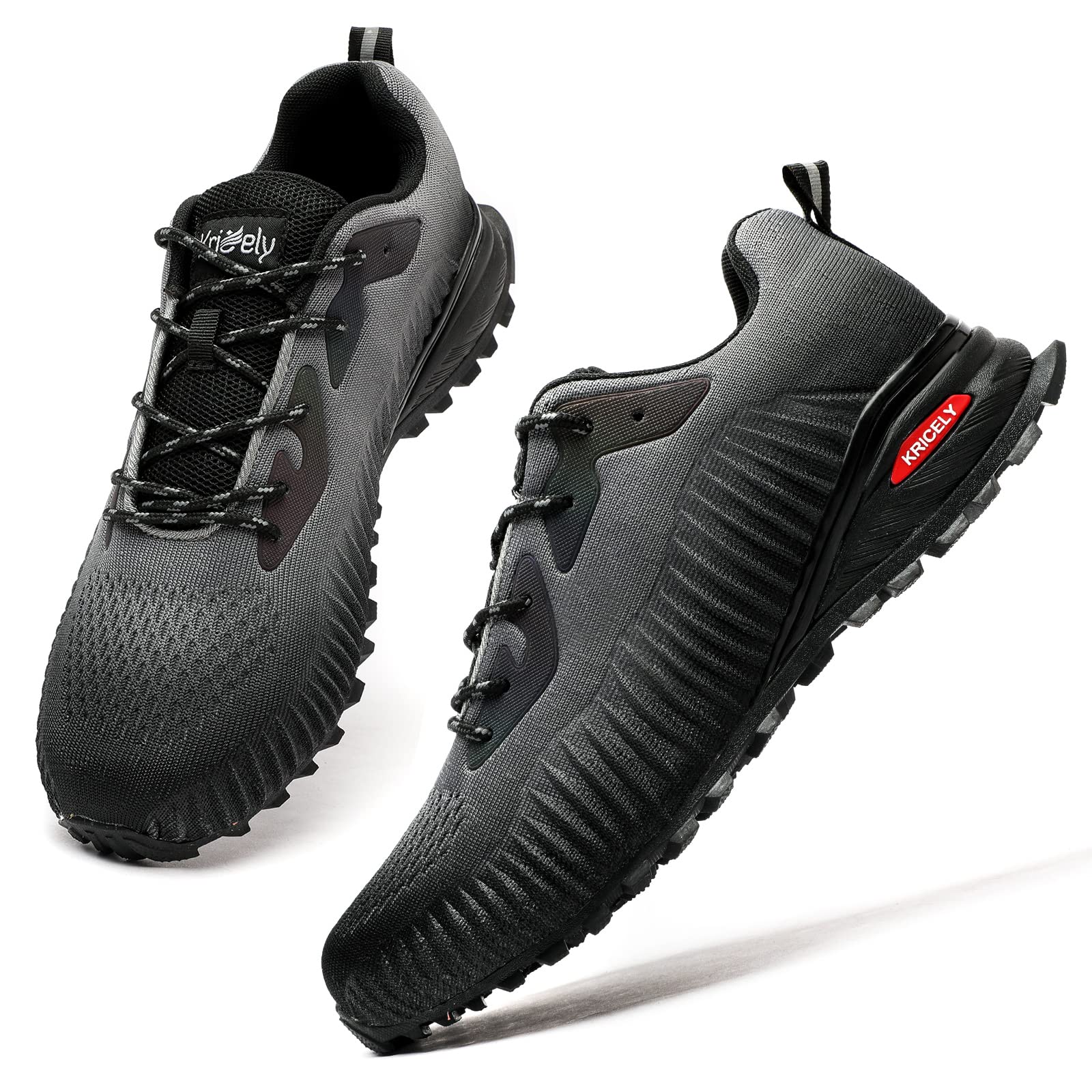 **Kricely Men's Trail Running Shoes - Lightweight Hiking Sneakers for Outdoor Walking, Tennis & Cross Training - Durable Workout Footwear for Casual & Sports Activities**