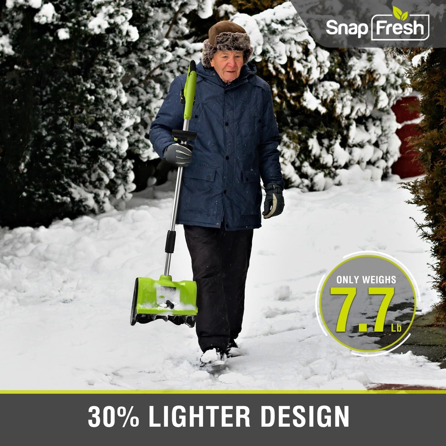 SnapFresh 20V Cordless Electric Snow Shovel - 12
