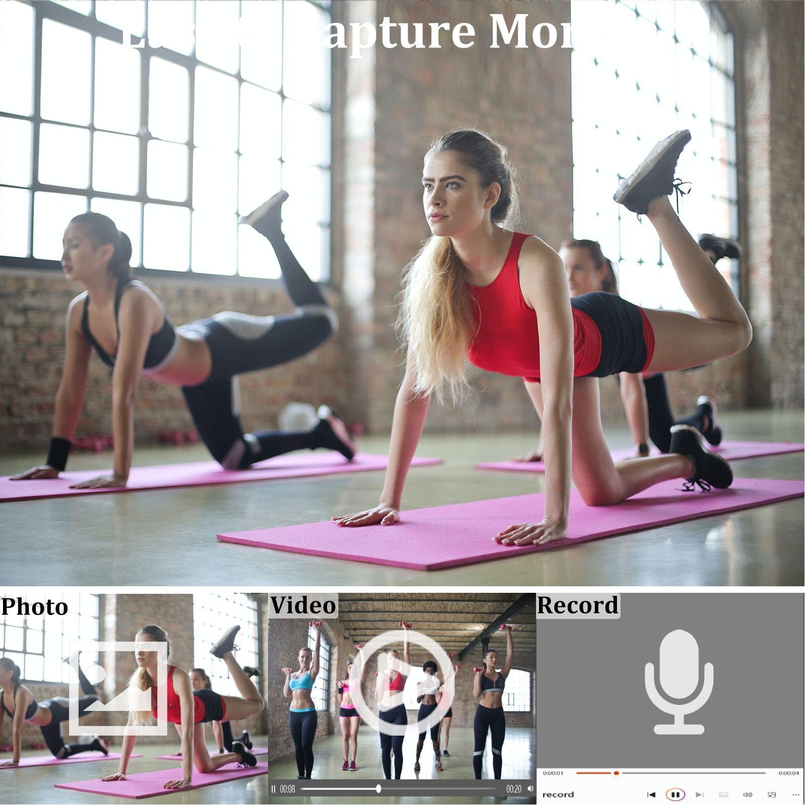 **Locadence Body Camera - 180° Rotatable, Waterproof, Shockproof Wearable Camera with 1.3