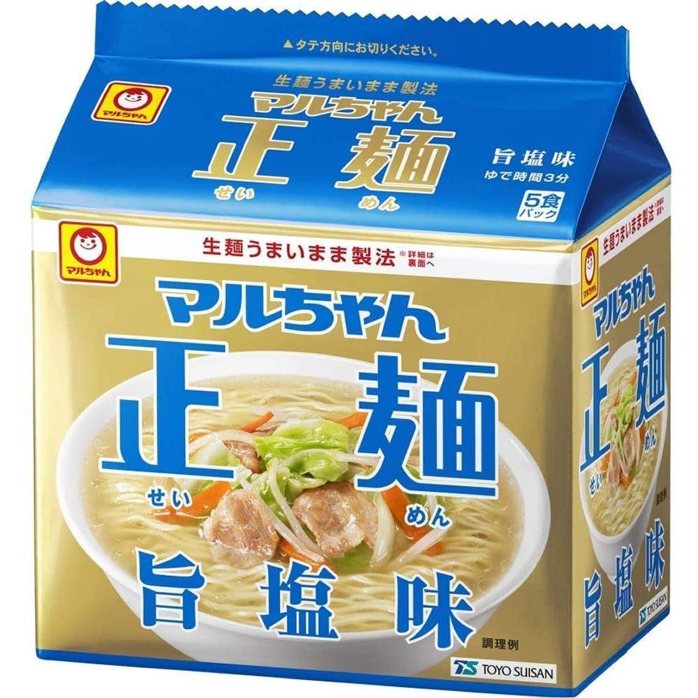 Maruchan Shio Ramen Instant Noodles Pack of 5 - Authentic Japanese Salt Flavor Ramen for Quick Meals, Snacks & College Dorm Cooking