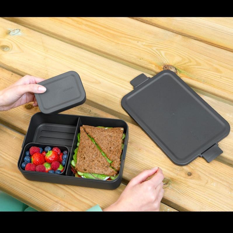 2L Dark Grey Make & Take Lunch Box Bento - Perfect for Office, School & Picnics | Insulated Food Container