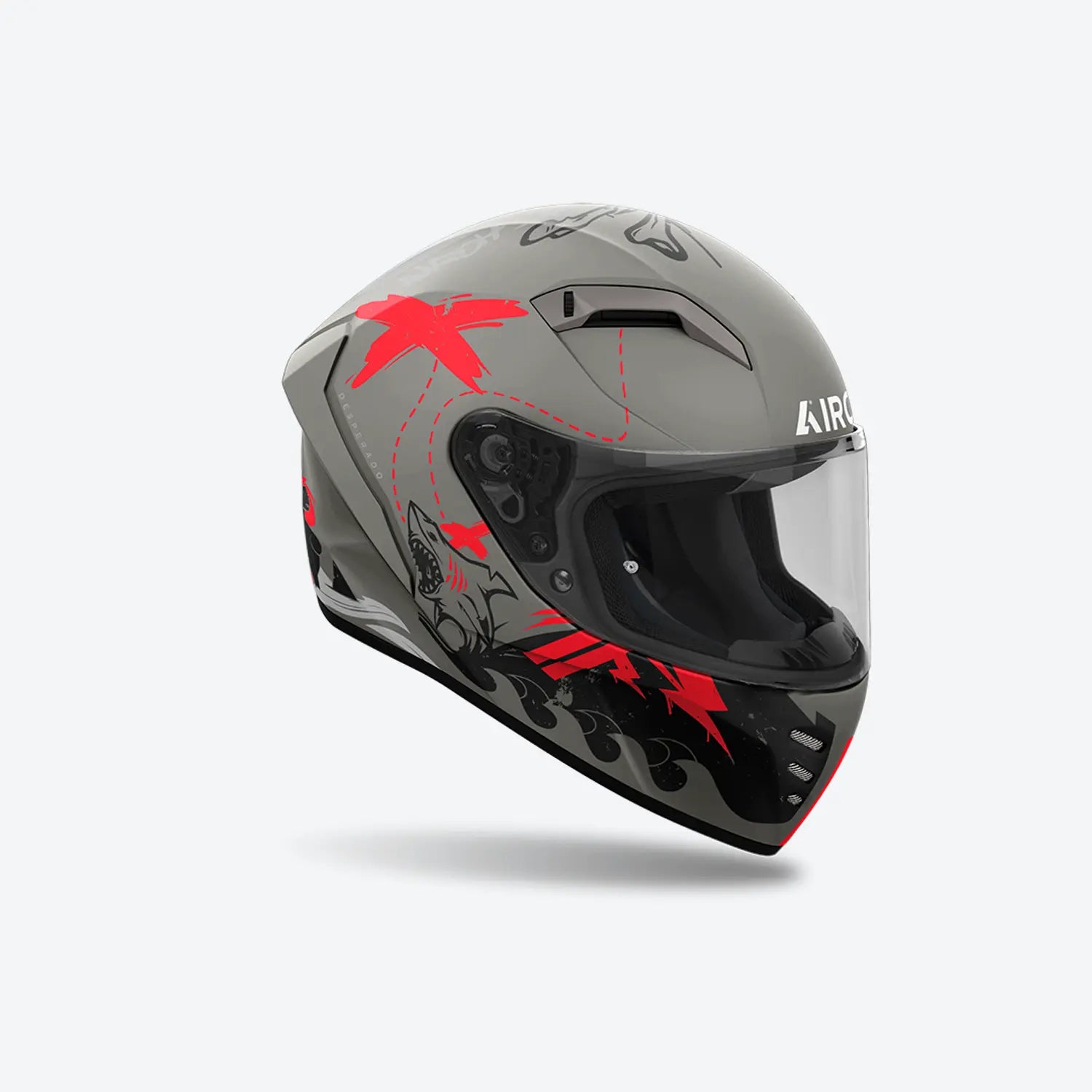 Airoh Connor Desperado Matt Orange Motorcycle Helmet - DOT Certified Off-Road Dirt Bike Helmet for Men & Women - Perfect for Motocross, Enduro & Adventure Riding