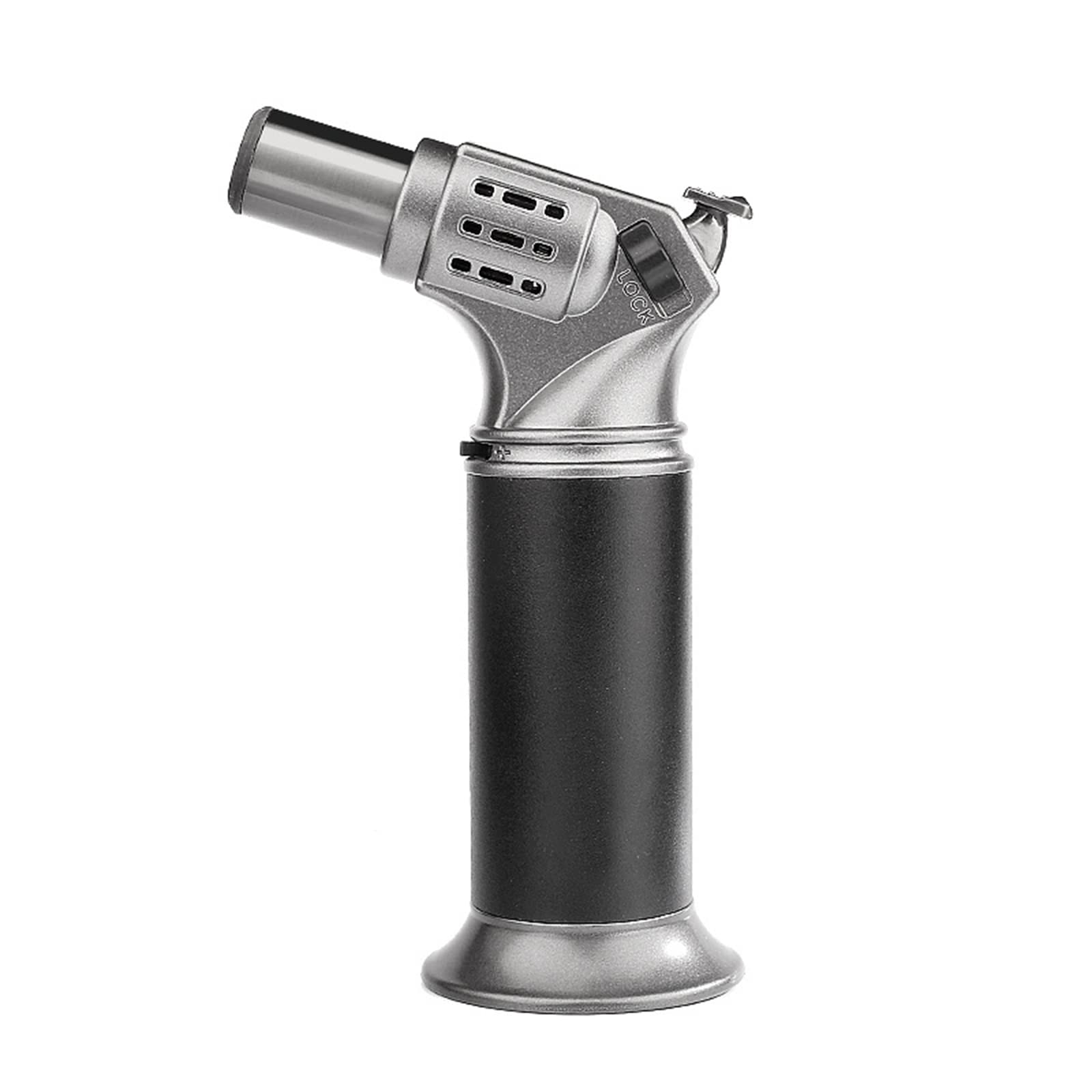 Premium Jet Flame Torch Lighter - Windproof Refillable Butane Lighter with Adjustable Flame & Push Button Ignition for Cigars, BBQ, Cooking, Grilling & Dabbing (Butane Not Included) | Perfect for Outdoor Adventures, Camping & Home Use