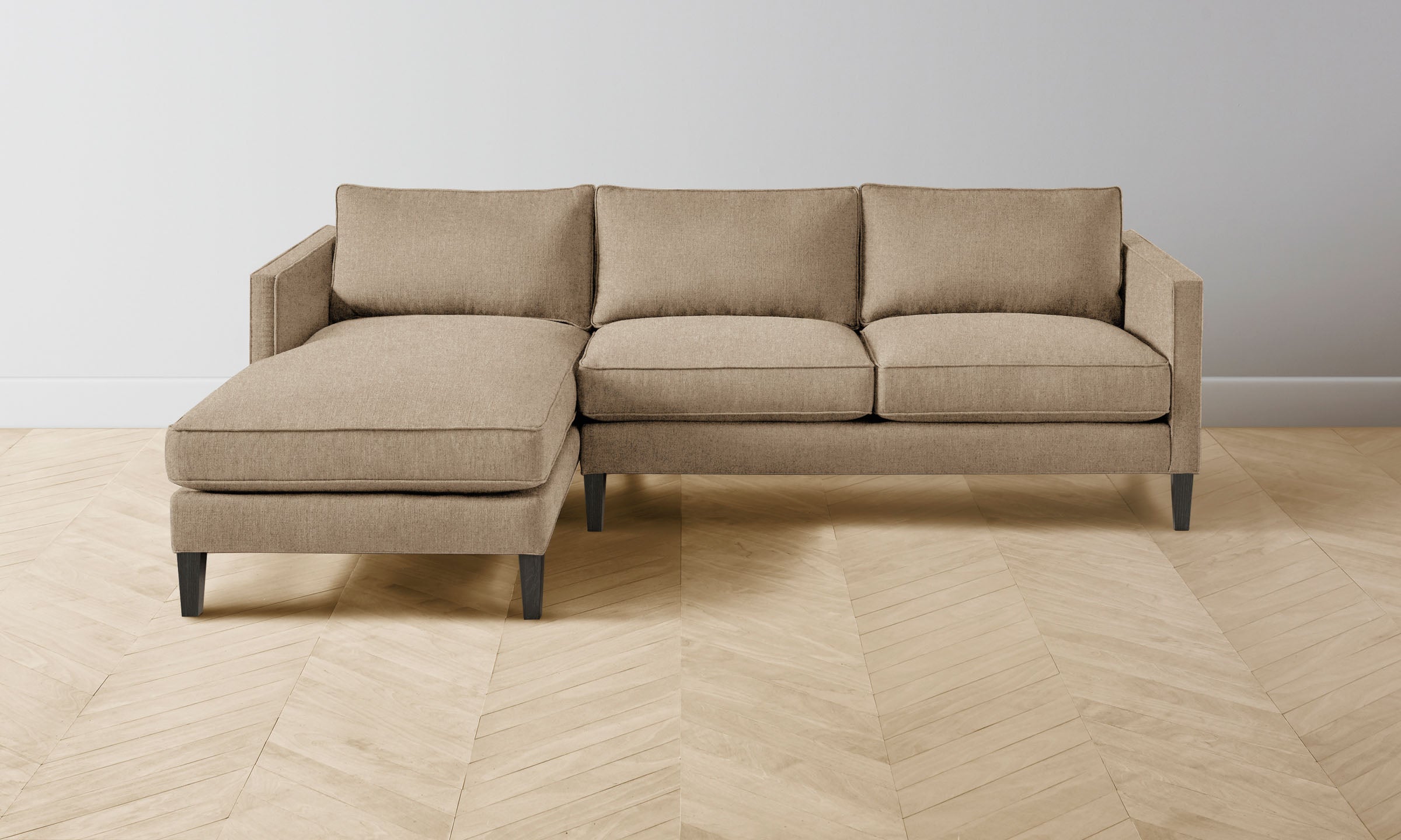 Premium Crosby Sectional Sofa - Italian Brushed Wool Upholstery with Fox Fur Accents | Luxury Living Room Furniture for Modern Homes & Cozy Family Gatherings