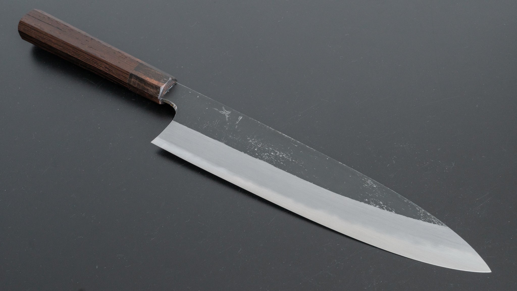 Hitohira Togashi White #2 Kurouchi Gyuto Japanese Chef Knife 240mm with Premium Tagayasan Handle - Perfect for Sushi, Meat Cutting & Professional Kitchen Use