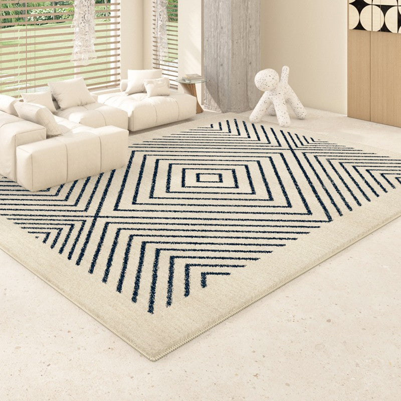 Bohemian Stripe Contemporary Area Rugs - Soft Non-Slip Runner for Living Room, Bedroom, Bathroom & Dining Room - Modern Home Decor for Cozy Spaces & High Traffic Areas