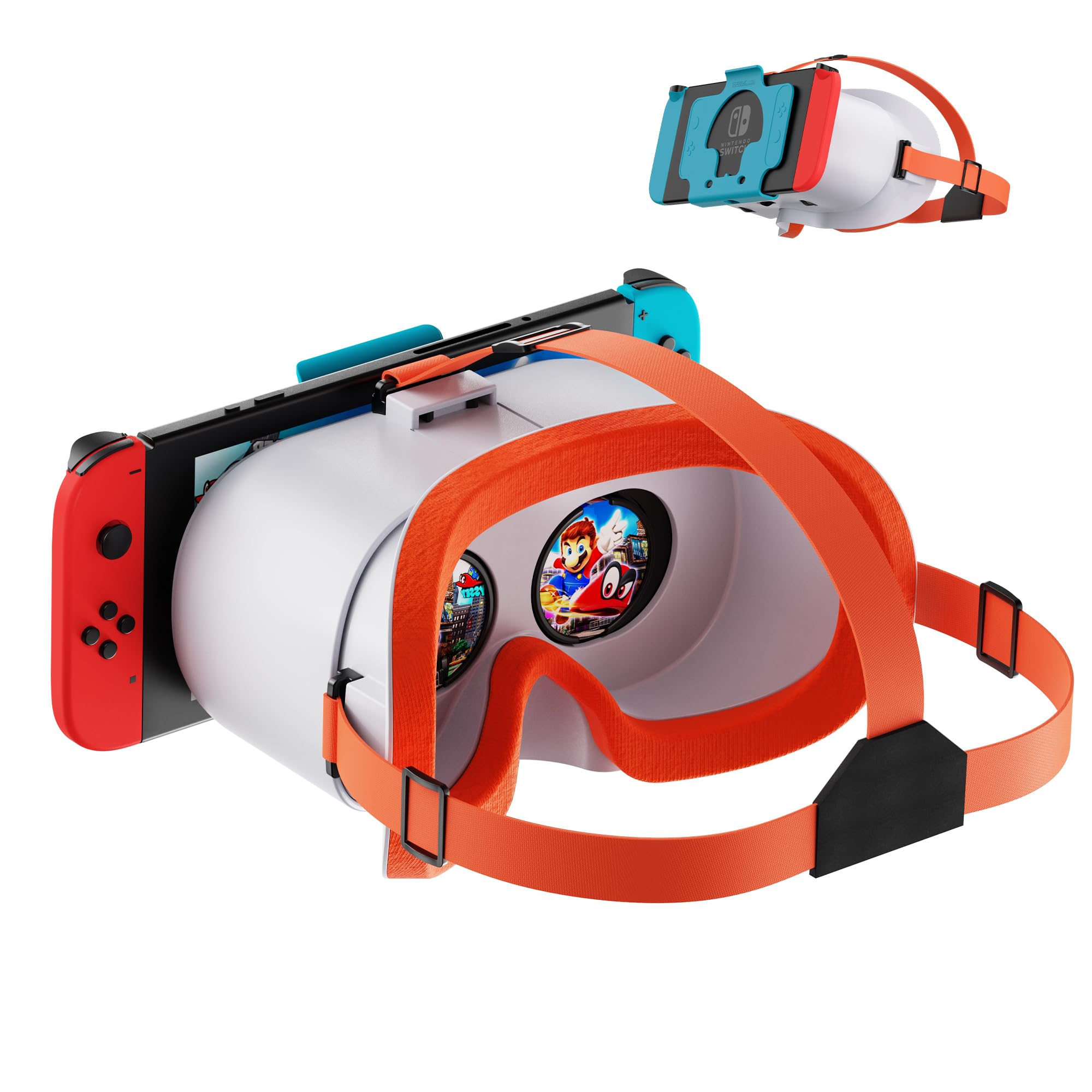 Upgraded VR Headset for Nintendo Switch & Switch OLED - Adjustable HD Lenses & Comfortable Head Strap - Labo VR Kit 3D Goggles for Switch Accessories - Perfect for Gaming, Virtual Reality Experiences & Family Entertainment