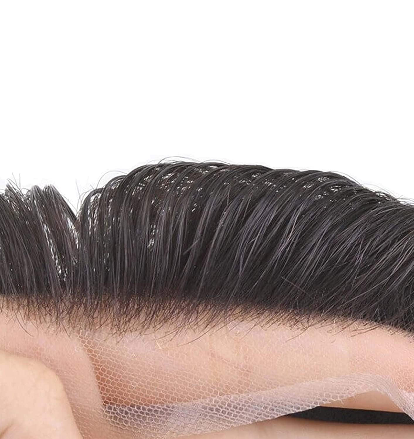Premium European Human Hair Toupee for Men - 7x9 Inch Full French Lace Hairpiece | Natural Hairline, Light Brown #7 | Hair Replacement System for Thinning Hair & Baldness | Perfect for Daily Wear, Special Occasions & Professional Settings