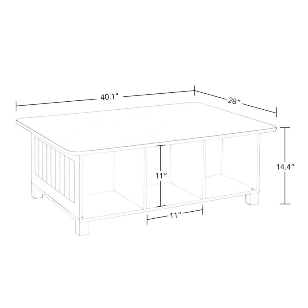 **RiverRidge Kids Desk & Activity Table with 6 Storage Cubbies - White Playroom Organizer for Arts, Crafts & Toy Storage - Perfect for Play Areas, Homeschooling & Learning Activities**