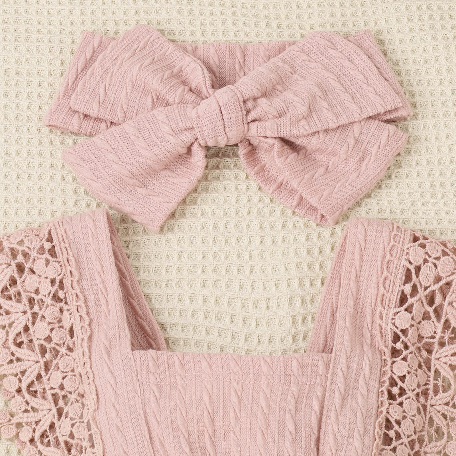 Adorable Baby Girl Rompers - Sleeveless Lace Summer Outfits with Ruffles for Newborns | Perfect for Photoshoots, Parties & Playtime