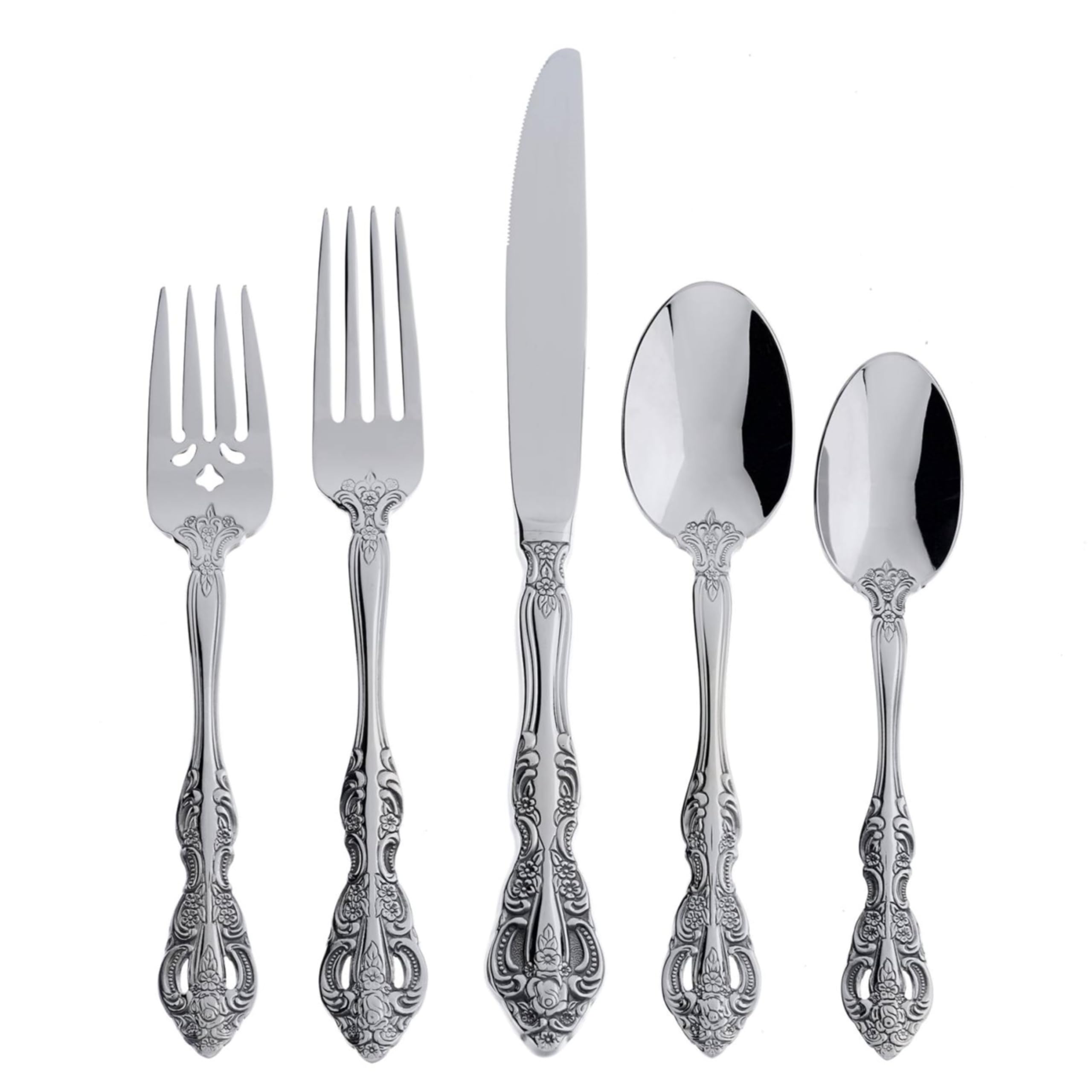 Premium Oneida Michelangelo 20-Piece Stainless Steel Flatware Set - Service for 4 - Elegant Dining Utensils for Everyday Meals & Special Occasions - Dishwasher Safe Silverware for Home, Restaurant & Wedding Use