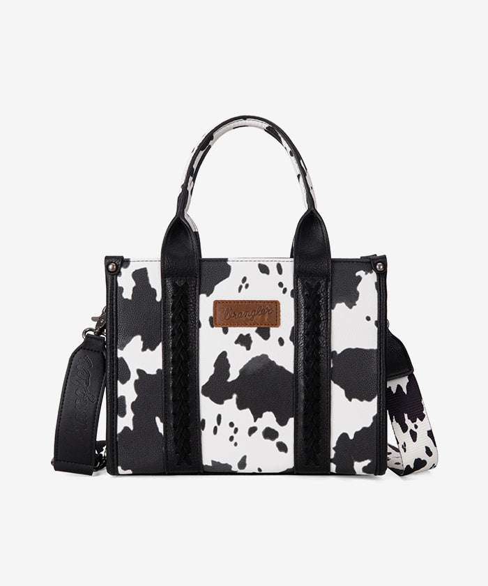Wrangler Cow Print Concealed Carry Handbag for Women - Fashionable Western Style Purse with Hidden Gun Pocket | Perfect for Everyday Carry, Travel & Outdoor Adventures