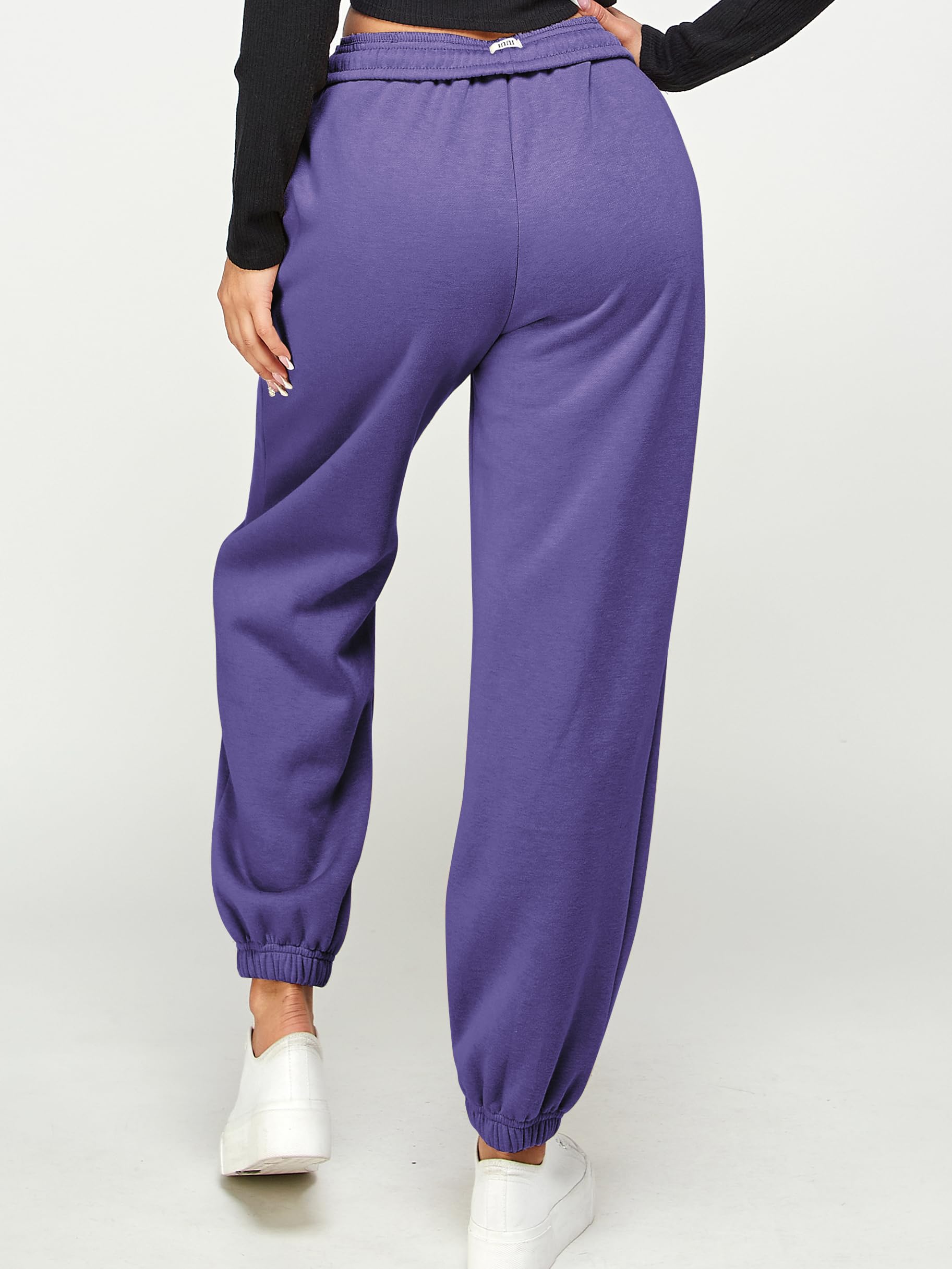 Women's High Waisted Fleece Sweatpants - Soft Warm Joggers with Pockets, Cozy Lounge Pants for Winter | Perfect for Yoga, Running Errands & Relaxing at Home