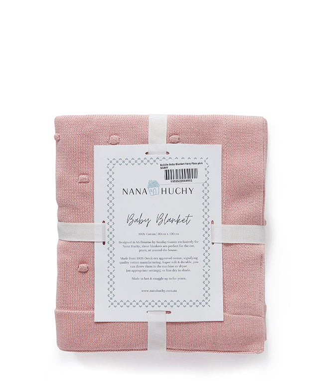 Personalized Baby Blanket - Soft Bobble Pink Knit Blanket for Newborns & Infants | Perfect for Nursery, Stroller, and Gift Giving