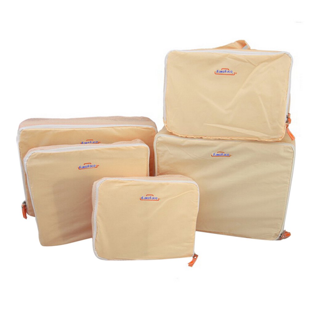 5-Piece Pink Packing Cubes Set - Multipurpose Travel Organizer for Luggage, Suitcase, Clothes & Toiletries | Compact Storage Bags with Handles | Perfect for Business Trips, Vacations & Weekend Getaways