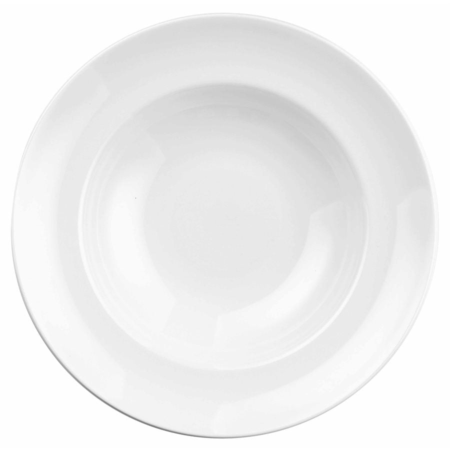Churchill Equation 12-Piece Pasta Plate Set - White Porcelain Dinner Plates (12/Case) WH ERPP1 | Perfect for Restaurants, Catering & Home Dining