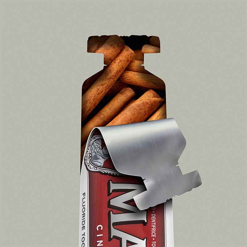Marvis Cinnamon Mint Toothpaste - Refreshing Natural Flavored Toothpaste for Fresh Breath & Oral Care - Perfect for Daily Use & Travel
