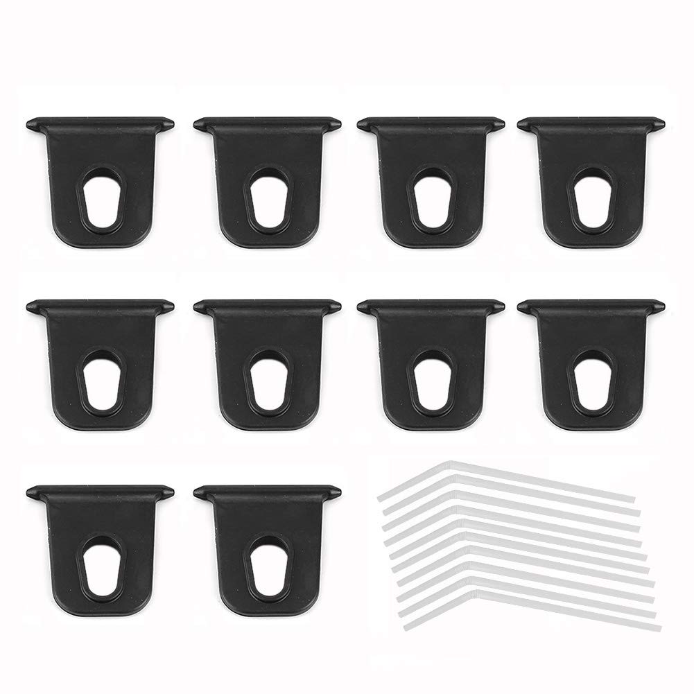 10pcs Heavy Duty Outdoor Awning Clips - RV Awning Hooks for Camping, Portable Clothes Hanger Organizer Rack - Easy Installation for RV, Camper, Tent & Patio Use