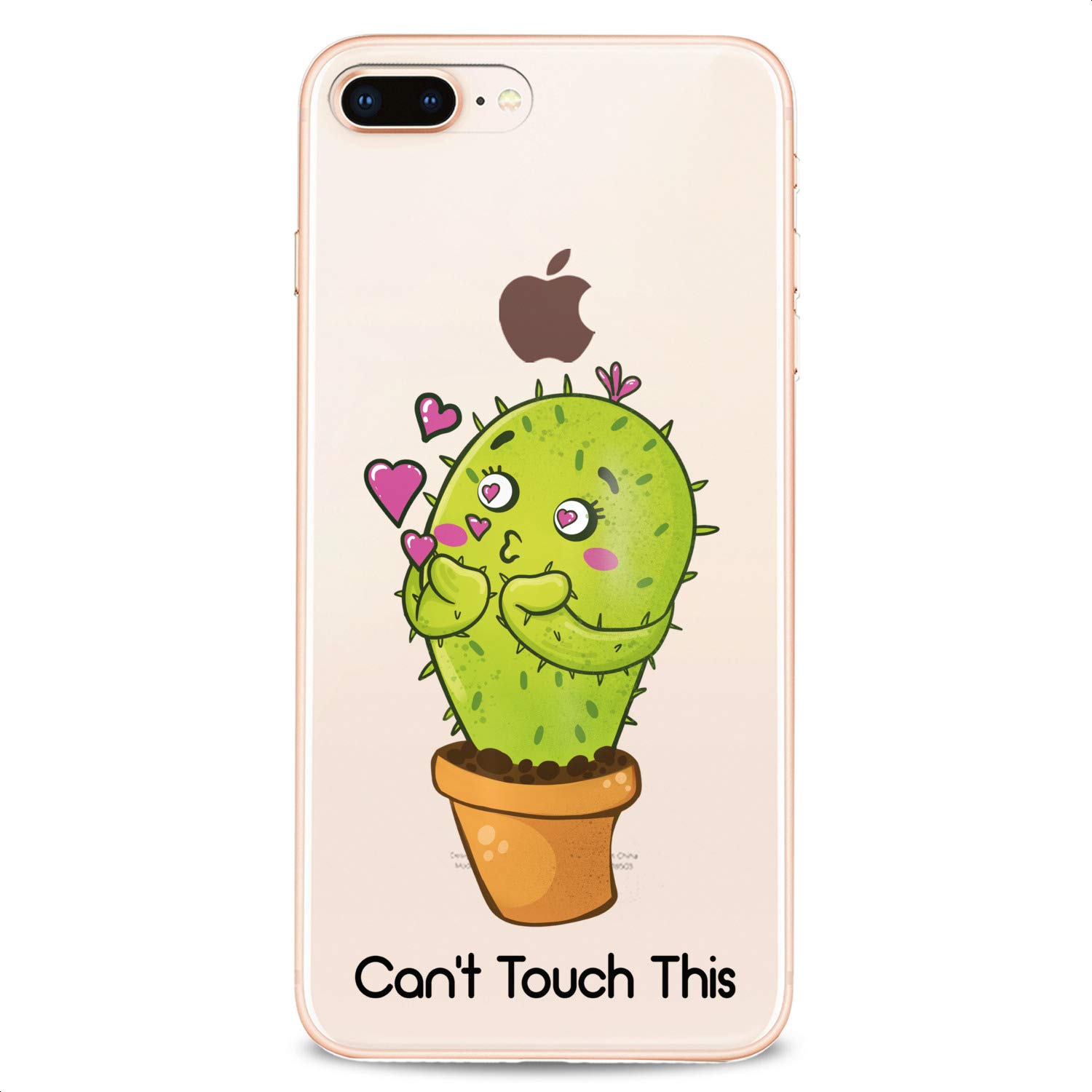 Premium TPU Phone Case for iPhone 16/15/14/13/12/11 Pro Max/Plus/Mini/Xs/Xr/X/8/7/6/5/SE - Cute Cactus Design Slim Flexible Silicone Cover with Kawaii Green Print - Perfect for Women Girls Daily Use Outdoor Travel Protection