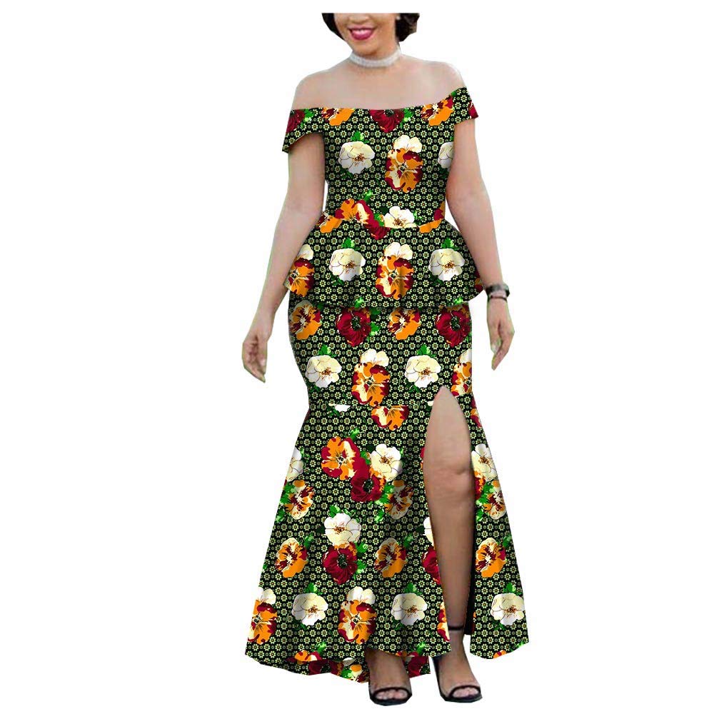 African 2-Piece Dresses for Women Plus Size - Dashiki Tops & Print Skirts Set - Ankara Fabric - Perfect for Casual Wear, Parties, and Cultural Events