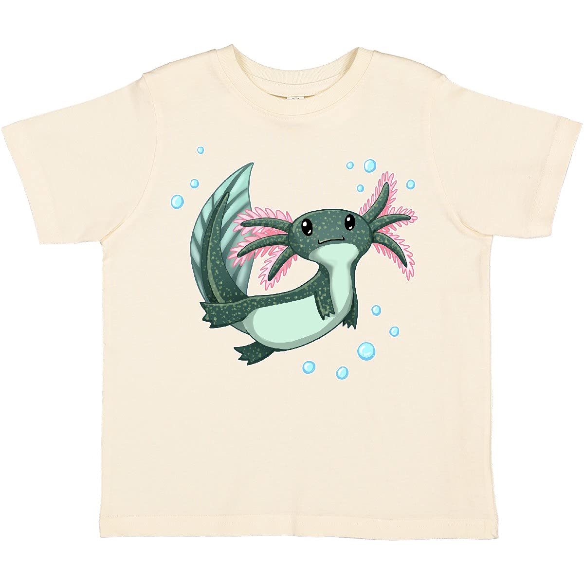 Cute Axolotl Swimming with Bubbles Toddler T-Shirt | Adorable Kids Graphic Tee | Soft Cotton Baby Shirt for Boys & Girls | Perfect for Playdates, Birthdays & Casual Wear