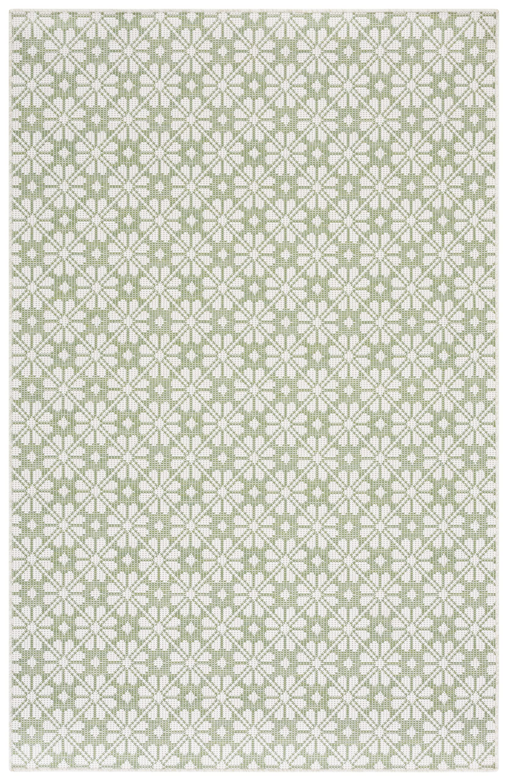 MARTHA STEWART x SAFAVIEH MSR4491Y 9' x 12' Green & Ivory Indoor Outdoor Rug - Waterproof, Washable, Durable for Mudroom, Backyard, Patio, Deck & High Traffic Areas