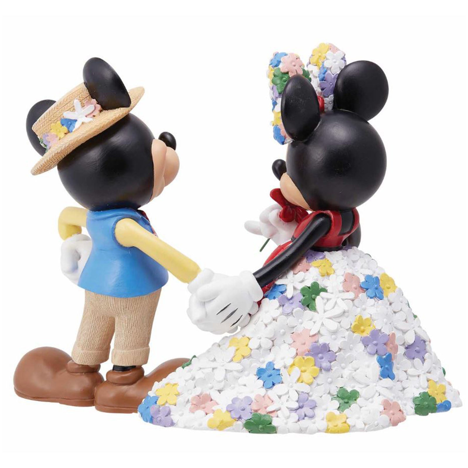 Enesco Disney Showcase Mickey and Minnie Botanical Decorative Figurine - Cute Collectible Home Decor for Disney Fans - Perfect for Living Room, Bedroom, or Office Display